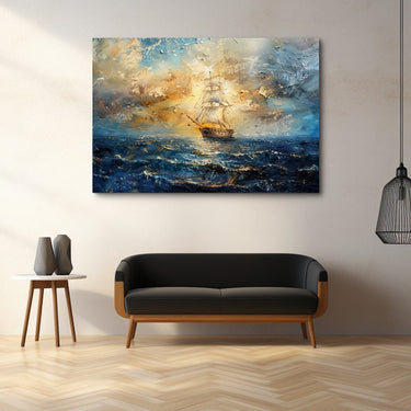 Ship at Sea Oil Painting